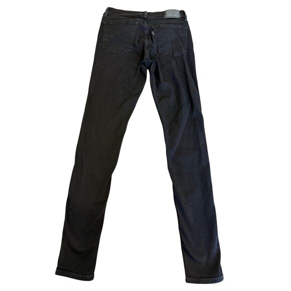 LEVI's 710 Black Super Skinny Denim Jeans Women size 28 - Picture 2 of 8